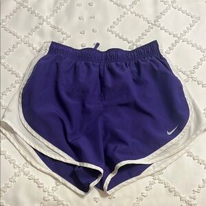 Nike Purple and White Athletic Shorts